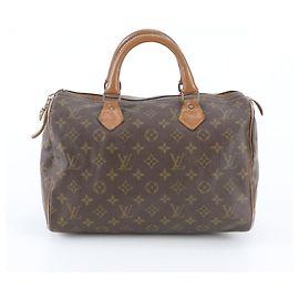 Louis Vuitton Monogram Speedy 30 Mini Boston Bag Braun