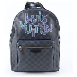 Louis Vuitton Damier Graphite Josh Leather Backpack Black Damier ebene