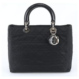 Sac cabas Lady en cuir Cannage Christian Dior Noir