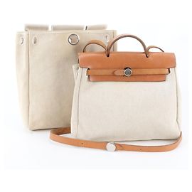 Hermès Hermes Her Bag PM Leather Shoulder Bag Beige Camel
