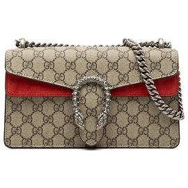 Gucci Beige Medium GG Supreme Dionysus Crossbody Beige
