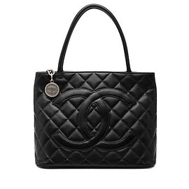 Sac Cabas Chanel Black Caviar Medallion Noir