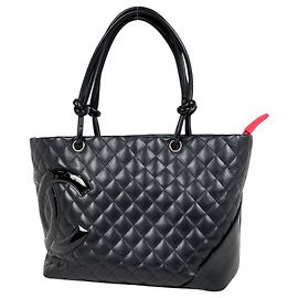 Chanel Cambon Line Large Black Tote Bag Black