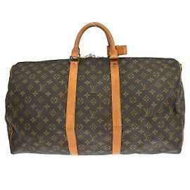 Louis Vuitton Keepall Bandoulière Monogram 55 Brown