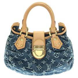 Bolsa de mão Louis Vuitton Monogram Denim Pleaty Azul