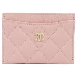 Chanel Timeless Classic Line Card Case Pink