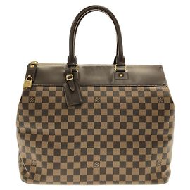 Bolsa Boston Louis Vuitton Damier Greenwich PM Marrom