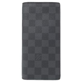 Louis Vuitton Damier Graphite Portefeuille Brazza Wallet Dark grey Damier ebene