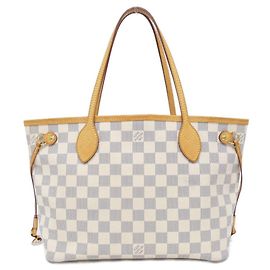 Bolsa Louis Vuitton Damier Azur Neverfull PM Branco Azul