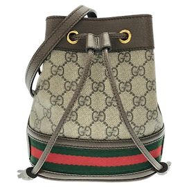 Bolsa de Ombro Gucci Ophidia Marrom Bege