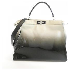 Fendi Peekaboo 8BN210 2XX Handbag Black Cream