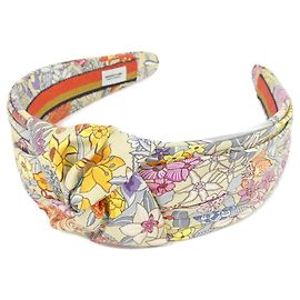 Hermès Banda de seda com nó Hermes BLOOM Bege
