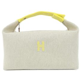 Hermès Hermes ZIGZAG Bride à Black GM Handbag Pouch Beige