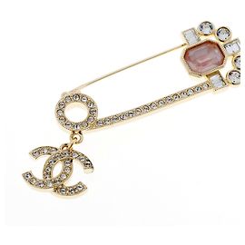 Broche de Alfiler Chanel Coco Mark Dorado