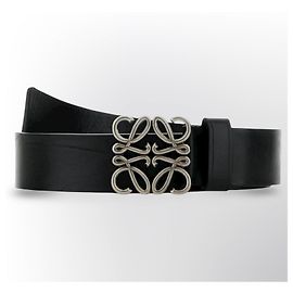 Cinto Anagram da Loewe em pele preta Preto