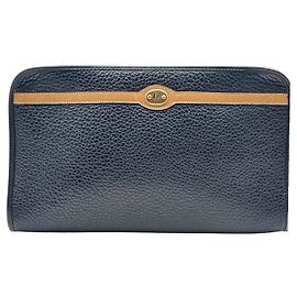 Dior Vintage Leder-Clutch Dior Schwarz