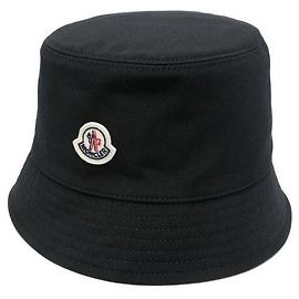 Moncler Cotton Bucket Hat Black Black