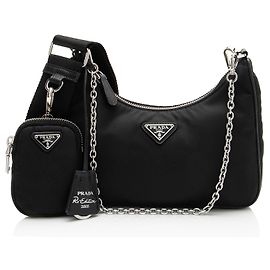 Prada Tessuto Re-Edition 2005 Crossbody Noir