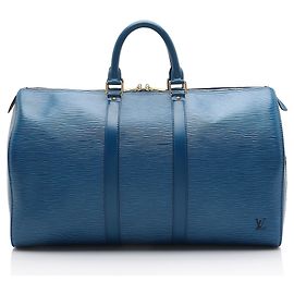 Louis Vuitton Vintage Epi Leather Keepall 45 Duffle Azul