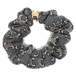 Céline Jacquard-Scrunchie aus Baumwolle Polyester Polyamid Blau