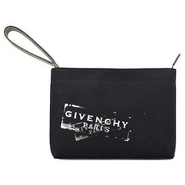 Pochette Tote Givenchy em algodão preto Preto