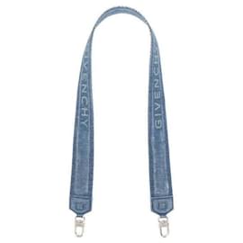 Cinto Givenchy em denim azul com logo Azul