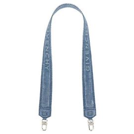 Cinturón Givenchy de denim azul con logo Azul