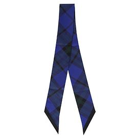 Burberry Lenço Skinny de seda xadrez Azul