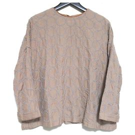 Autre Marque mina perhonen Blusa Pullover Tambourine in cotone e seta Marrone