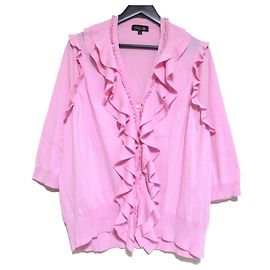 Autre Marque Cárdigan de algodón 18G Drawer Rosa