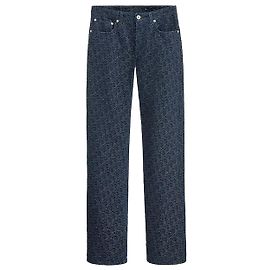 Dior Vaqueros Regular Fit Azul Marino en Denim de Algodón Azul