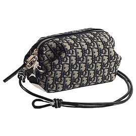 Dior Bolsa Bow Blue Oblique Jacquard Azul