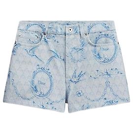 Dior Chilseok Shorts Blue Cotton Denim Blau
