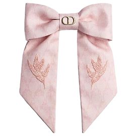 Dior Colibri Twist Bow Large Pink Silk Twill Rosa
