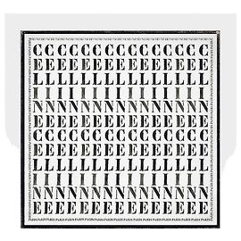 Céline Quadratisches Seidentwill-Tuch Optic White/Black Weiß