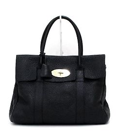 Mulberry Saco Tote Bayswater Medium com aba e fecho, Preto Preto