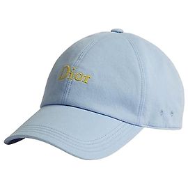 Dior Boné Crafty Cap Blue Cotton Canvas Azul