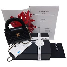 Borsa Chanel Kelly Small Top Handle in pelle Crossbody Nero