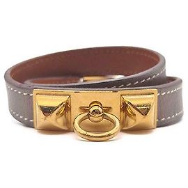 Hermès Double Reval Bracelet Brown