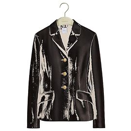 Dior  taillierte Jacke aus schwarzem Lammleder Schwarz