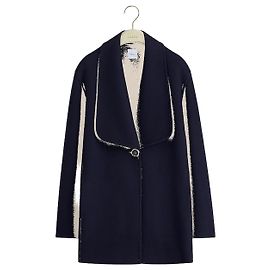 Dior Oversized Mantel Navy Blue Double-Sided aus Schurwolle und Kaschmir Blau