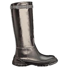 Dior Bottes D-Racer en cuir de veau noir Preto