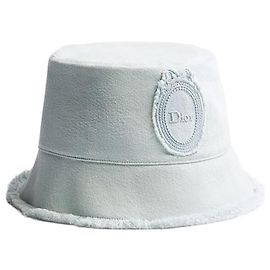 Dior Bucket Hat aus hellblauer Baumwolldenim Blau