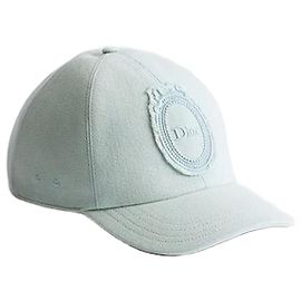 Dior Boné Medallion De Player Azul Claro em Denim de Algodão Azul