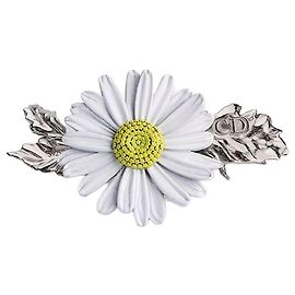 Dior Spilla Margherita Charm Silver Giallo, Lacca Bianca Bianco
