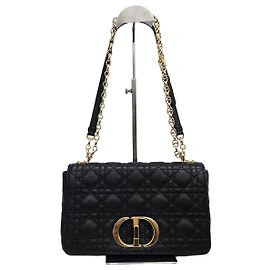 Dior Borsa a tracolla Cannage Medium tono oro Nero Nero