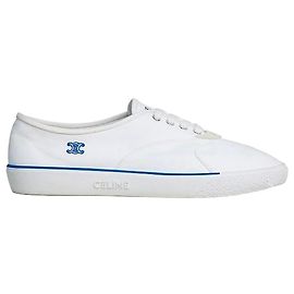 Céline Baskets Allen Canvas Suede Calfskin White Blanc