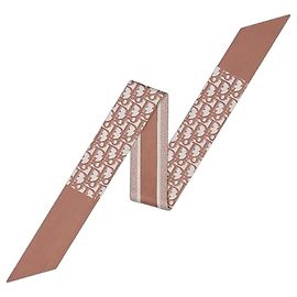Dior Pañuelo Oblique Rose des Vents de sarga de seda Rosa