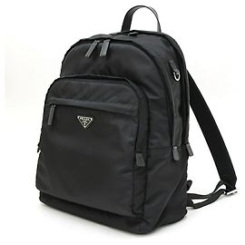 Prada Re-Nylon x Saffiano Leather Backpack Black
