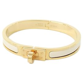 Hermès Pulsera Hermes Mini Click Kelly PM Beige Dorado